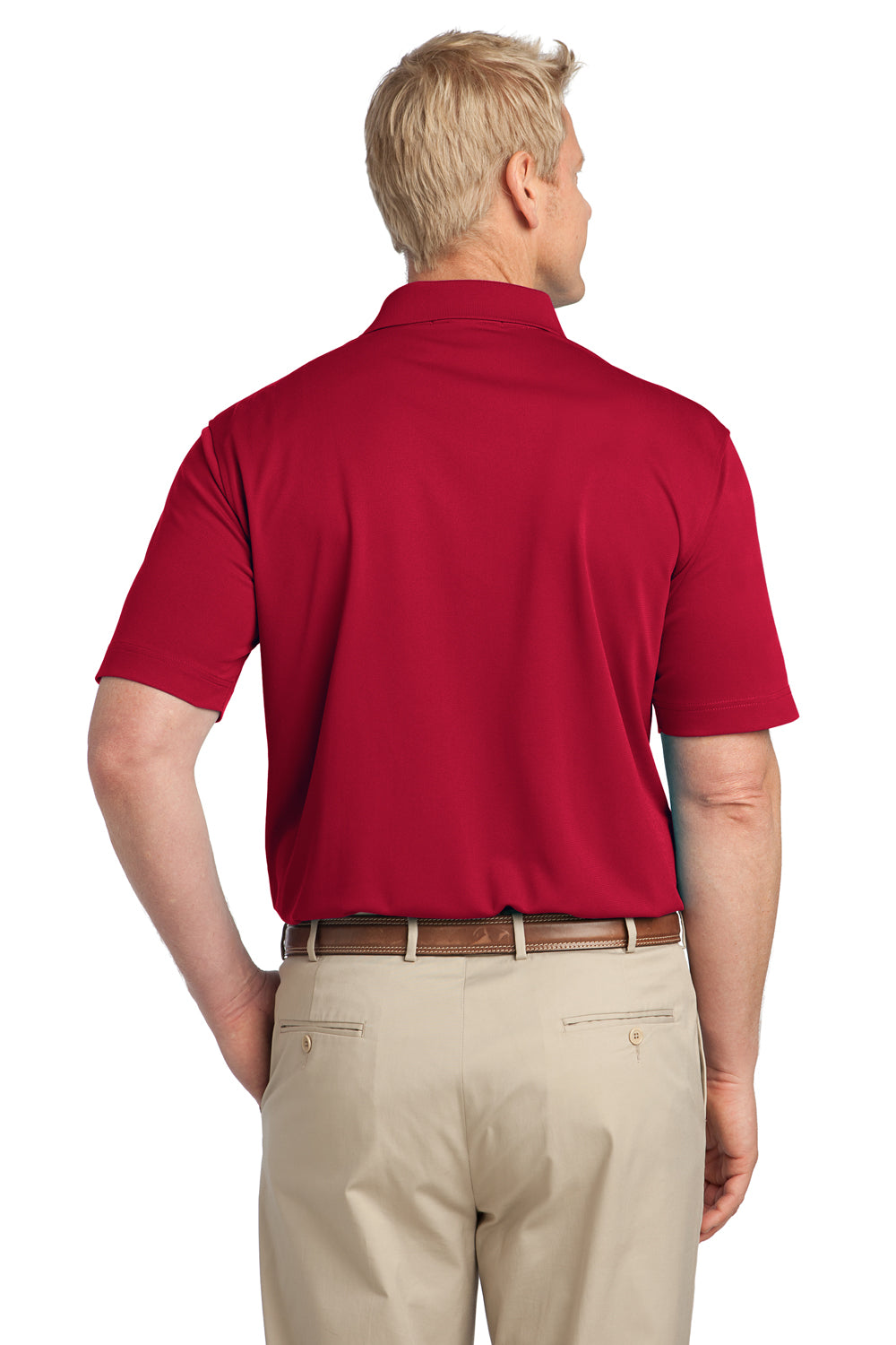 Port Authority K527 Mens Tech Moisture Wicking Short Sleeve Polo Shirt Red Back