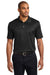 Port Authority K528 Mens Performance Moisture Wicking Short Sleeve Polo Shirt Black Front