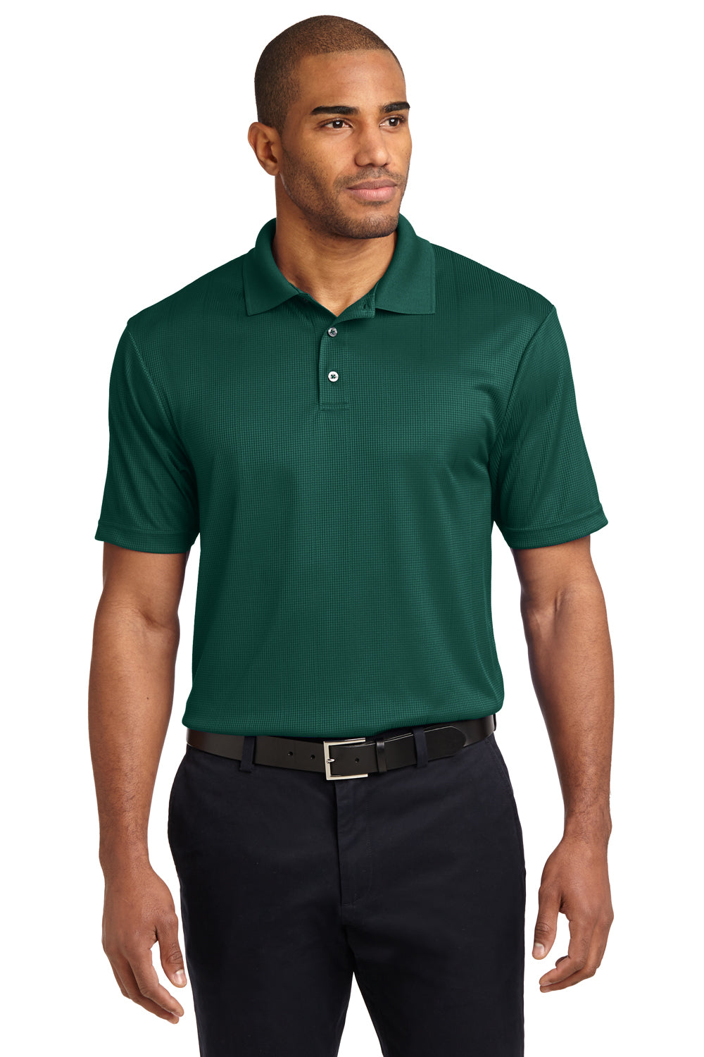 Port Authority K528 Mens Performance Moisture Wicking Short Sleeve Polo Shirt Green Glen Front