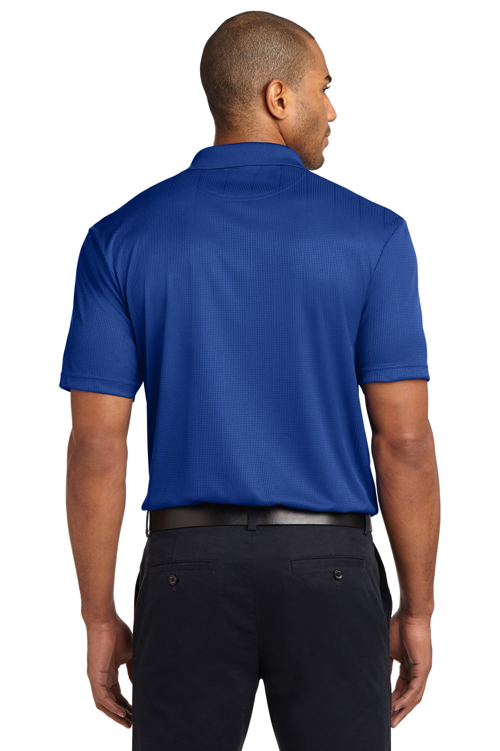 Port Authority K528 Mens Performance Moisture Wicking Short Sleeve Polo Shirt Royal Blue Back
