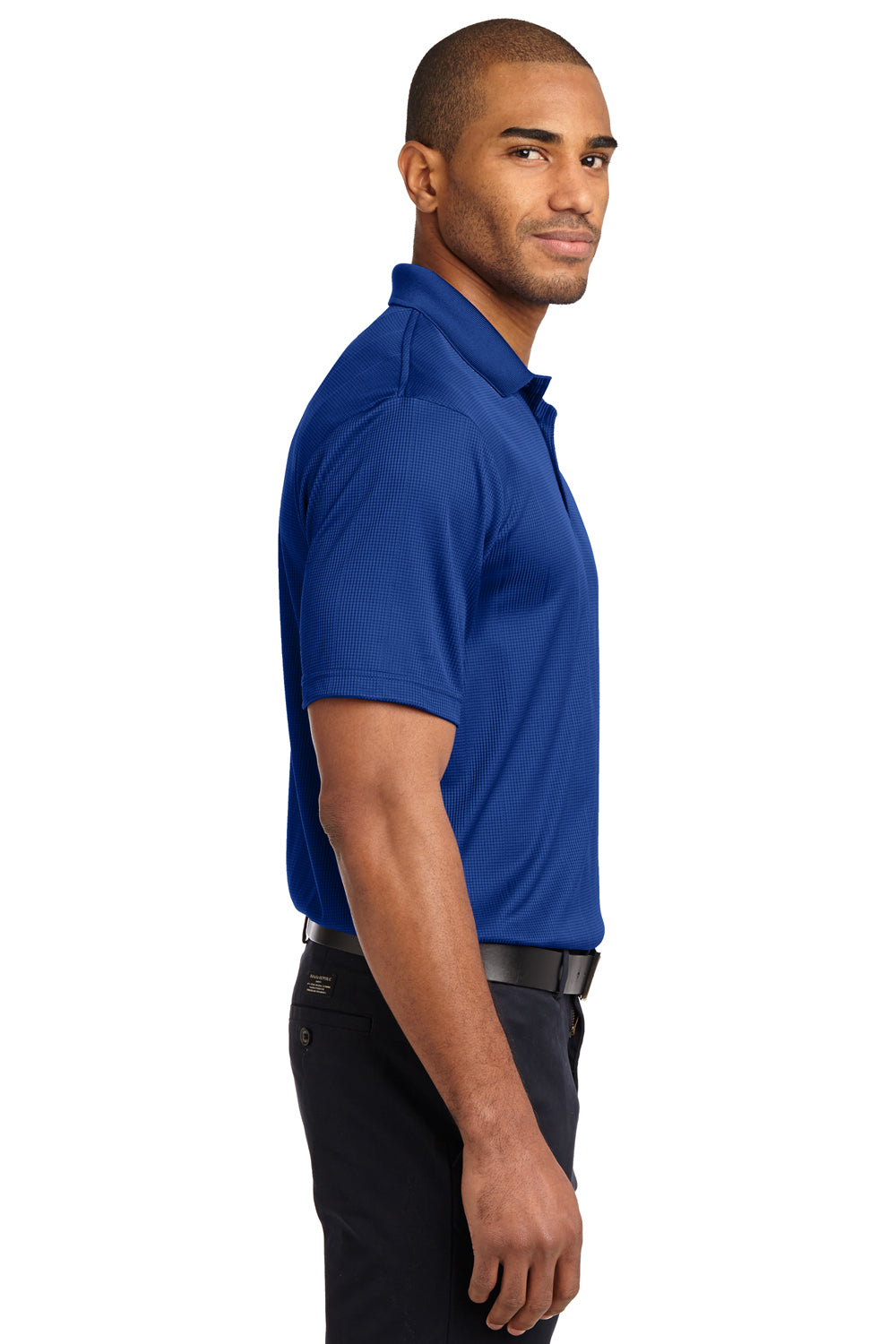Port Authority K528 Mens Performance Moisture Wicking Short Sleeve Polo Shirt Royal Blue Side
