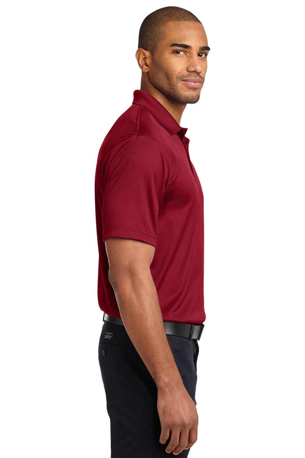 Port Authority K528 Mens Performance Moisture Wicking Short Sleeve Polo Shirt Red Side