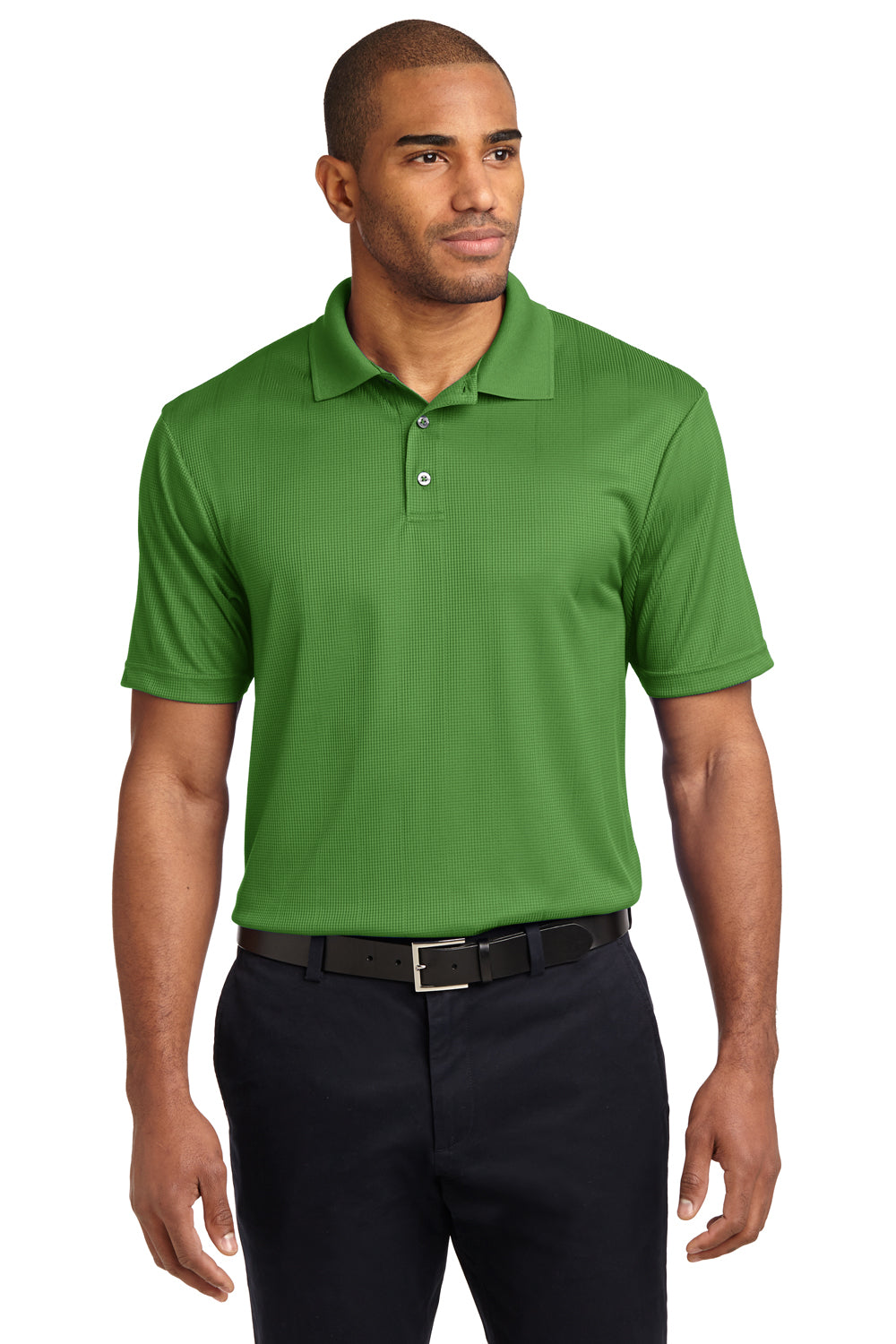 Port Authority K528 Mens Performance Moisture Wicking Short Sleeve Polo Shirt Vine Green Front