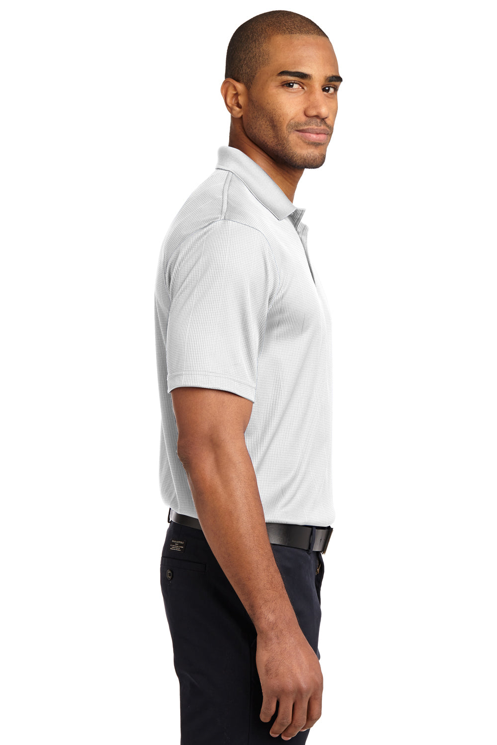 Port Authority K528 Mens Performance Moisture Wicking Short Sleeve Polo Shirt White Side