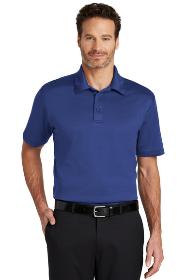 Port Authority K540 Mens Silk Touch Performance Moisture Wicking Short Sleeve Polo Shirt Royal Blue Front