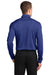 Port Authority K540LS Mens Silk Touch Performance Moisture Wicking Long Sleeve Polo Shirt Royal Blue Back
