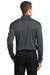 Port Authority K540LS Mens Silk Touch Performance Moisture Wicking Long Sleeve Polo Shirt Steel Grey Back