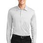 Port Authority Mens Silk Touch Performance Moisture Wicking Long Sleeve Polo Shirt - White