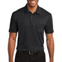 Port Authority Mens Silk Touch Performance Moisture Wicking Short Sleeve Polo Shirt w/ Pocket - Black