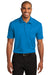 Port Authority K540P Mens Silk Touch Performance Moisture Wicking Short Sleeve Polo Shirt w/ Pocket Brilliant Blue Front