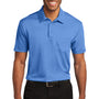 Port Authority Mens Silk Touch Performance Moisture Wicking Short Sleeve Polo Shirt w/ Pocket - Carolina Blue