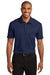 Port Authority K540P Mens Silk Touch Performance Moisture Wicking Short Sleeve Polo Shirt w/ Pocket Navy Blue Front