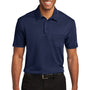 Port Authority Mens Silk Touch Performance Moisture Wicking Short Sleeve Polo Shirt w/ Pocket - Navy Blue
