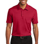 Port Authority Mens Silk Touch Performance Moisture Wicking Short Sleeve Polo Shirt w/ Pocket - Red