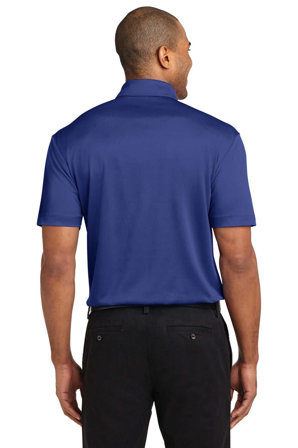 Port Authority K540P Mens Silk Touch Performance Moisture Wicking Short Sleeve Polo Shirt w/ Pocket Royal Blue Back