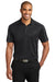 Port Authority K547 Mens Silk Touch Performance Moisture Wicking Short Sleeve Polo Shirt Black/Grey Front