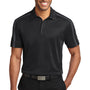 Port Authority Mens Silk Touch Performance Moisture Wicking Short Sleeve Polo Shirt - Black/Steel Grey