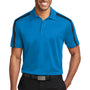 Port Authority Mens Silk Touch Performance Moisture Wicking Short Sleeve Polo Shirt - Brilliant Blue/Black