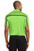 Port Authority K547 Mens Silk Touch Performance Moisture Wicking Short Sleeve Polo Shirt Lime Green/Grey Back