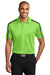 Port Authority K547 Mens Silk Touch Performance Moisture Wicking Short Sleeve Polo Shirt Lime Green/Grey Front
