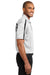 Port Authority K547 Mens Silk Touch Performance Moisture Wicking Short Sleeve Polo Shirt White/Black Side