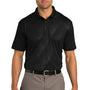 Port Authority Mens Tech Moisture Wicking Short Sleeve Polo Shirt - Black - Closeout