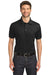 Port Authority K555 Mens Moisture Wicking Short Sleeve Polo Shirt Black Front