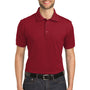 Port Authority Mens Moisture Wicking Short Sleeve Polo Shirt - Chili Red - Closeout