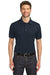 Port Authority K555 Mens Moisture Wicking Short Sleeve Polo Shirt Navy Blue Front