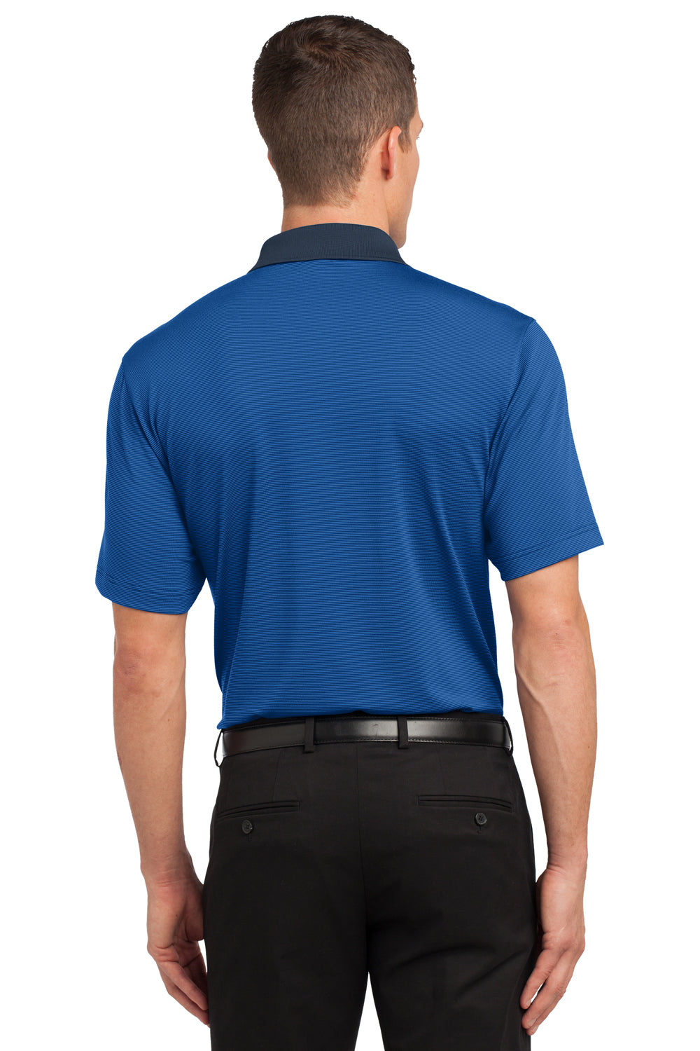 Port Authority K558 Mens Performance Moisture Wicking Short Sleeve Polo Shirt Seaport Blue/Navy Blue Back