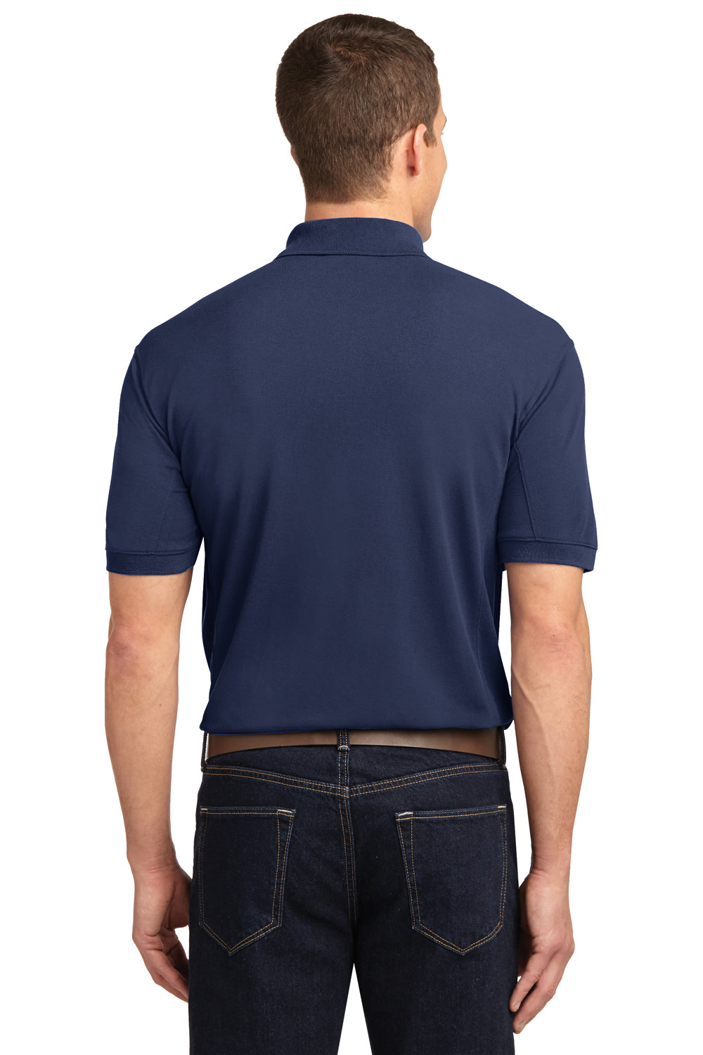 Port Authority K567 Mens 5-1 Performance Moisture Wicking Short Sleeve Polo Shirt Navy Blue Back