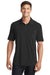 Port Authority K568 Mens Cotton Touch Performance Moisture Wicking Short Sleeve Polo Shirt Black Front