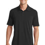 Port Authority Mens Cotton Touch Performance Moisture Wicking Short Sleeve Polo Shirt - Black