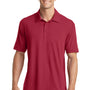 Port Authority Mens Cotton Touch Performance Moisture Wicking Short Sleeve Polo Shirt - Chili Red
