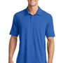 Port Authority Mens Cotton Touch Performance Moisture Wicking Short Sleeve Polo Shirt - Strong Blue