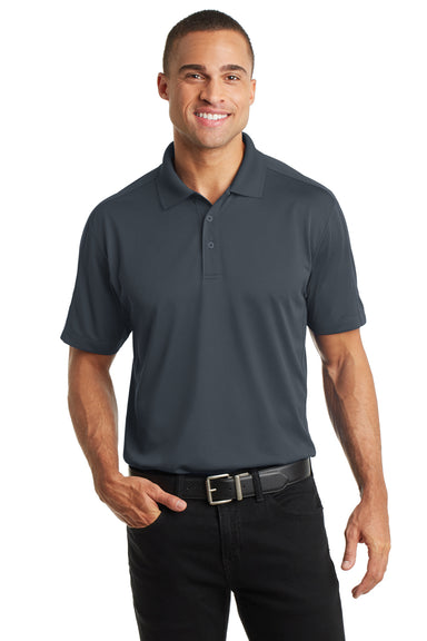 Port Authority K569 Mens Moisture Wicking Short Sleeve Polo Shirt Graphite Grey Front