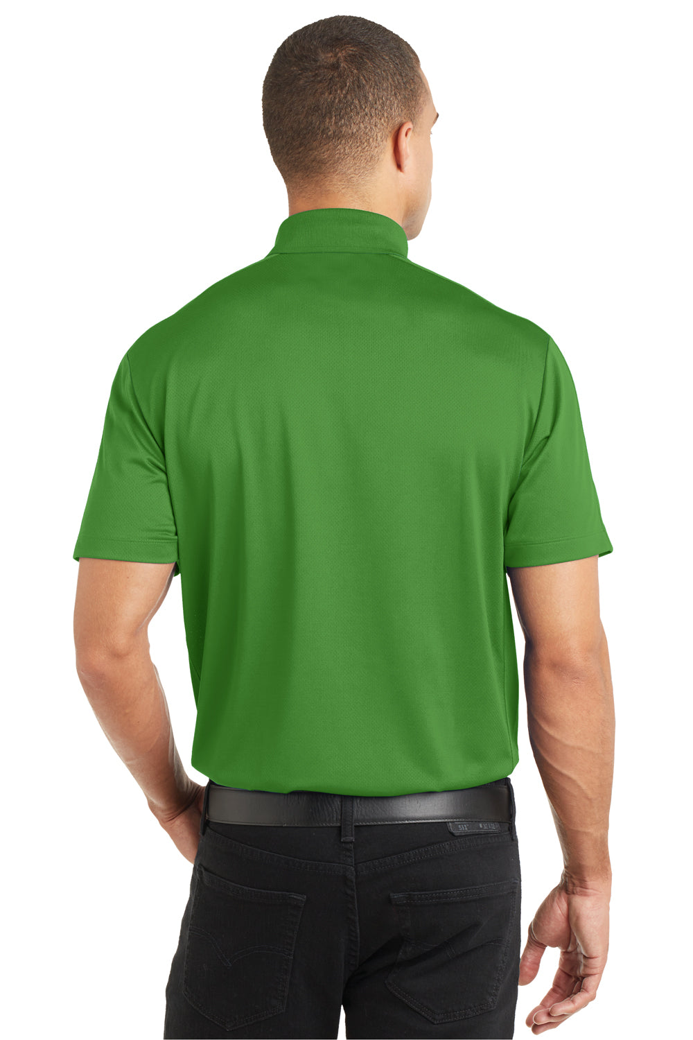 Port Authority K569 Mens Moisture Wicking Short Sleeve Polo Shirt Vine Green Back