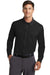 Port Authority K570 Mens Dimension Moisture Wicking Long Sleeve Button Down Shirt w/ Pocket Black Front