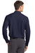 Port Authority K570 Mens Dimension Moisture Wicking Long Sleeve Button Down Shirt w/ Pocket Navy Blue Back