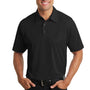 Port Authority Mens Dimension Moisture Wicking Short Sleeve Polo Shirt - Black