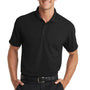 Port Authority Mens Dry Zone Moisture Wicking Short Sleeve Polo Shirt - Black