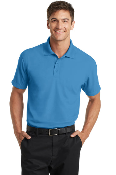 Port Authority K572 Mens Dry Zone Moisture Wicking Short Sleeve Polo Shirt Celadon Blue Front