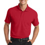 Port Authority Mens Dry Zone Moisture Wicking Short Sleeve Polo Shirt - Engine Red