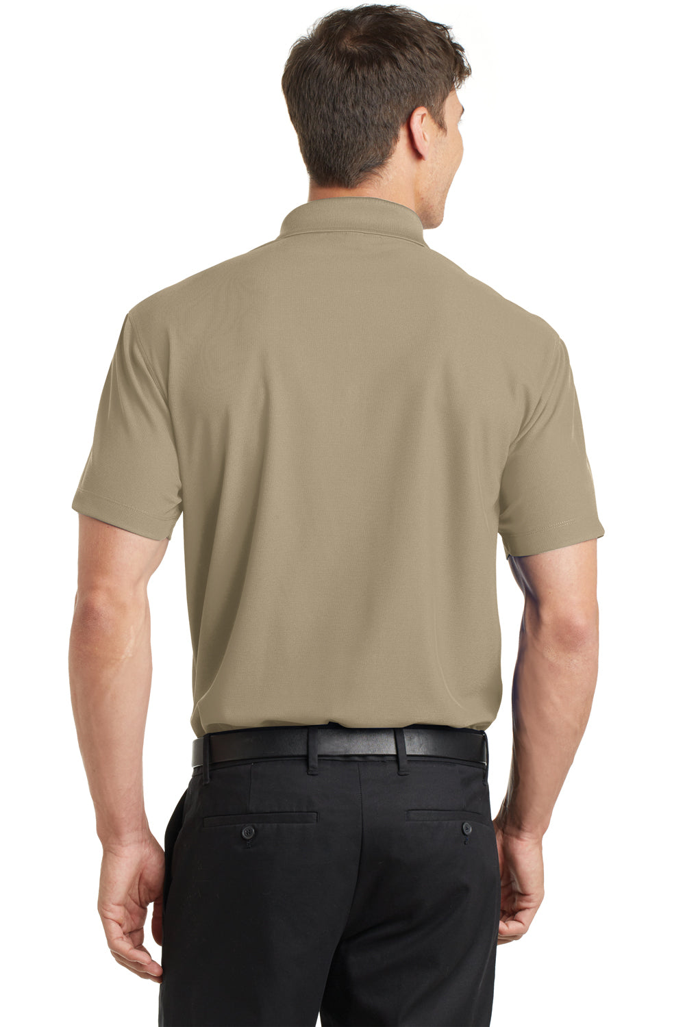 Port Authority K572 Mens Dry Zone Moisture Wicking Short Sleeve Polo Shirt Tan Brown Back