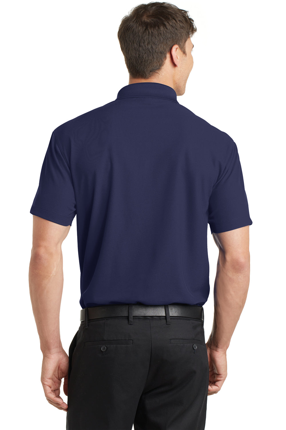 Port Authority K572 Mens Dry Zone Moisture Wicking Short Sleeve Polo Shirt Navy Blue Back