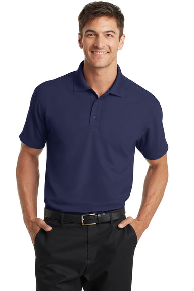 Port Authority K572 Mens Dry Zone Moisture Wicking Short Sleeve Polo Shirt Navy Blue Front