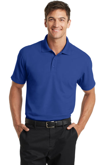 Port Authority K572 Mens Dry Zone Moisture Wicking Short Sleeve Polo Shirt Royal Blue Front