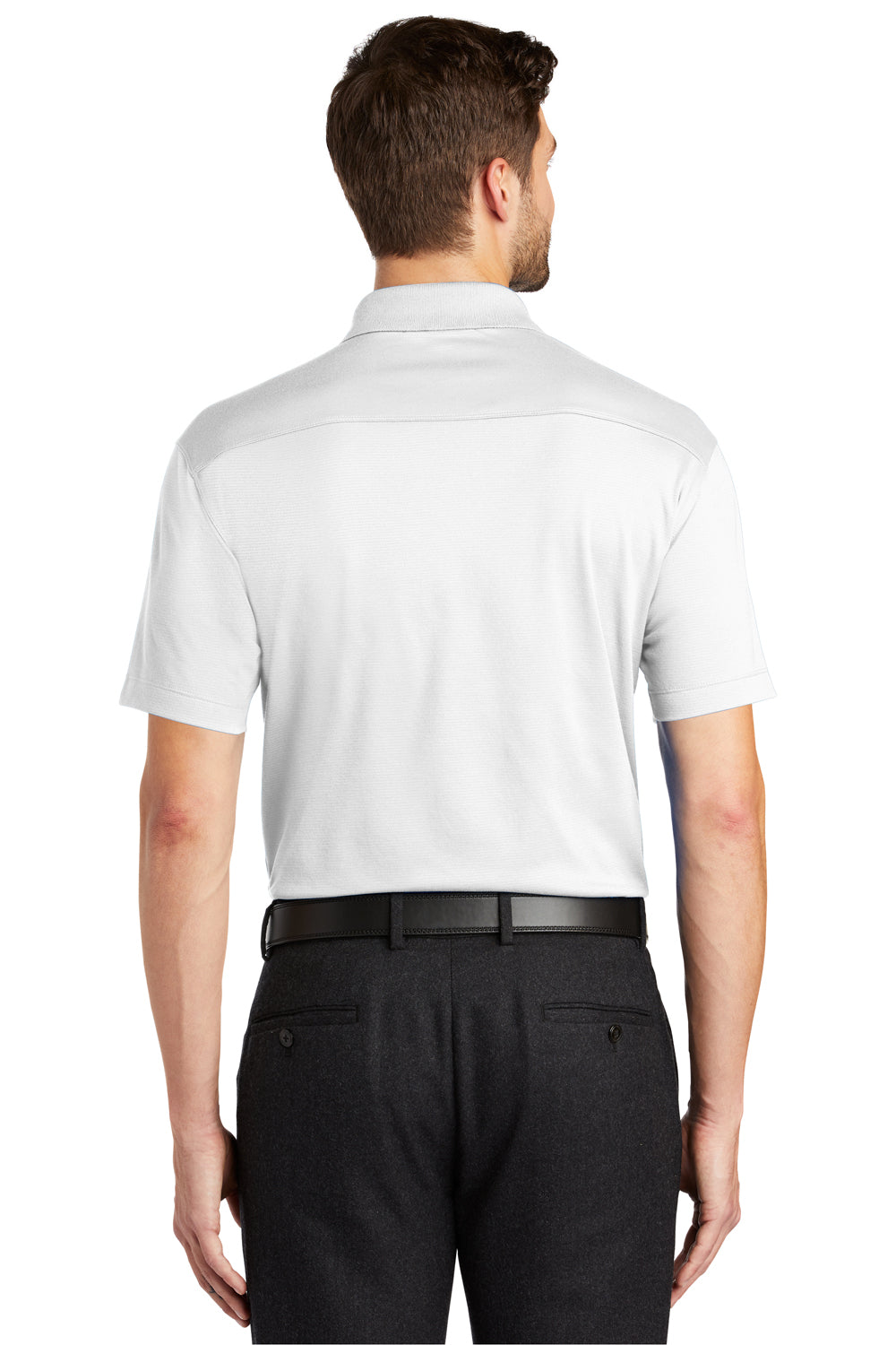 Port Authority K573 Mens Rapid Dry Moisture Wicking Short Sleeve Polo Shirt White Back