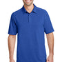 Port Authority Mens Digi Heather Performance Moisture Wicking Short Sleeve Polo Shirt - True Royal Blue