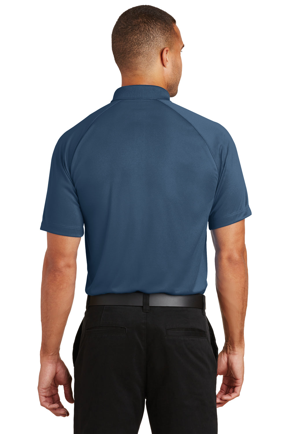 Port Authority K575 Mens Crossover Moisture Wicking Short Sleeve Polo Shirt Regatta Blue Back